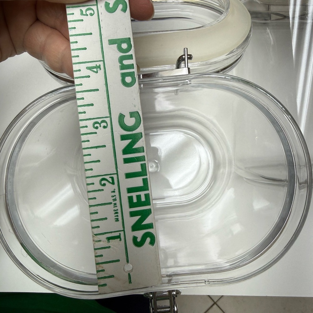 Set of 2 - Clear Airtight Storage Containers, Heavy Duty 5.5 x 3.5 x 8 - Picture 12 of 13